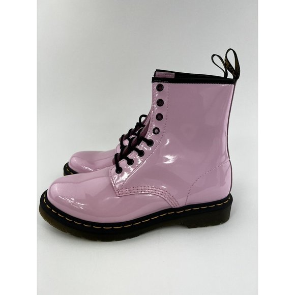 Dr Martens 1460 Pink Patent Leather Women's Size 10 Combat Boots 26425 42EU/8UK - Picture 10 of 12